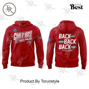 Gamecocks Women’s Basketball SEC Champions Back To Back To Back Red Hoodie