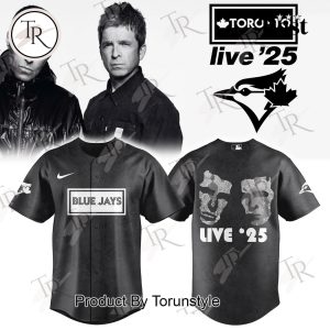 Oasis Rock Band X Toronto Blue Jays Live 25′ Special Edition Baseball Jersey