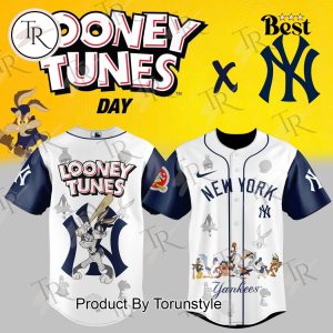 New York Yankees X Looney Tunes Day White Edition Baseball Jersey