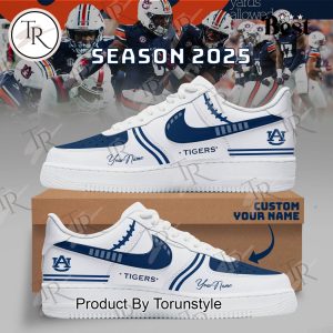 Auburn Tigers FB New Season 2025 Custom Name Limited Air Force 1 Sneakers