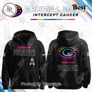 Green Bay Packers – Crucial Catch Intercept Cancer Black Edition 2025 Hoodie
