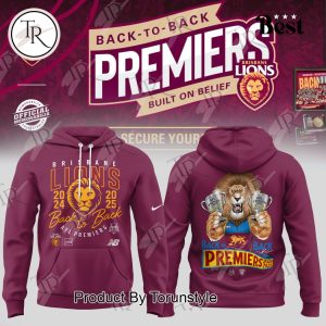 Brisbane Lions X AFL Premiers BACK TO BACK 2024 2025 Ver2 Hoodie Brisbane Lions X AFL Premiers BACK TO BACK 2024 2025 Ver2 Hoodie