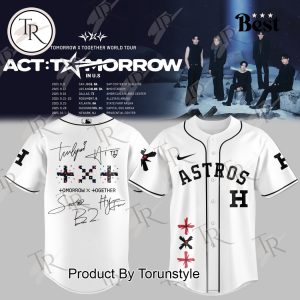 Houston Astros VS Tomorrow X Together World Tour White Edition Baseball Jersey