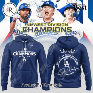 Los Angeles Dodgers X NL West Division Champions 2025 Blue Hoodie Los Angeles Dodgers X NL West Division Champions 2025 Blue Hoodie