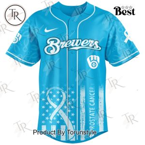 Milwaukee Brewers X Prostate Cancer Awareness Blue Edition 2025 Baseball Jersey