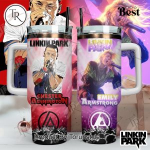 Linkin Park – Emily Armstrong and Chester Bennington 40oz Tumbler