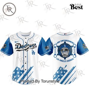 Los Angeles Dodgers Law Enforcement Appreciation Day 2025 Baseball Jersey – White