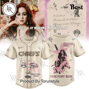 Kansas City Chiefs X Chappell Roan Merch Tour Visions of Damsels & Other Dangerous Things 2025 Baseball Jersey