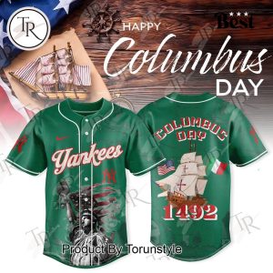 New York Yankees X Columbus Day 2025 Green Baseball Jersey