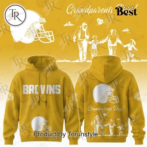 Cleveland Browns Grandparents Day 2025 Yellow Edition Hoodie