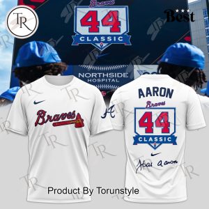 Atlanta Braves x Hank Aaron 44 Classic Hoodie – White