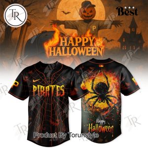 Pittsburgh Pirates Happy Halloween Spider Edition Baseball Jersey