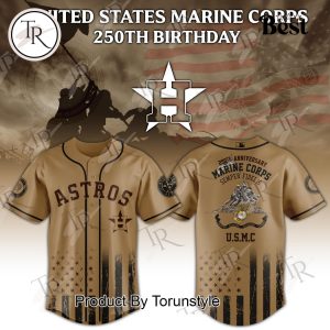 Houston Astros X U.S. Marine Corps 250th Birthday Brown Edition 2025 Baseball Jersey Houston Astros X U.S. Marine Corps 250th Birthday Brown Edition 2025 Baseball Jersey