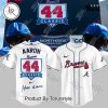 Atlanta Braves x Hank Aaron 44 Classic Baseball Jersey – Blue Atlanta Braves x Hank Aaron 44 Classic Baseball Jersey – Blue