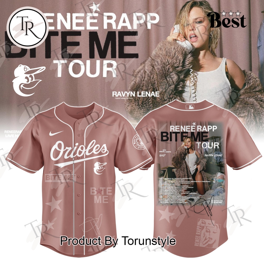 Baltimore Orioles X Renee Rapp Bite Me Tour 2025 Baseball Jersey Baltimore Orioles X Renee Rapp Bite Me Tour 2025 Baseball Jersey