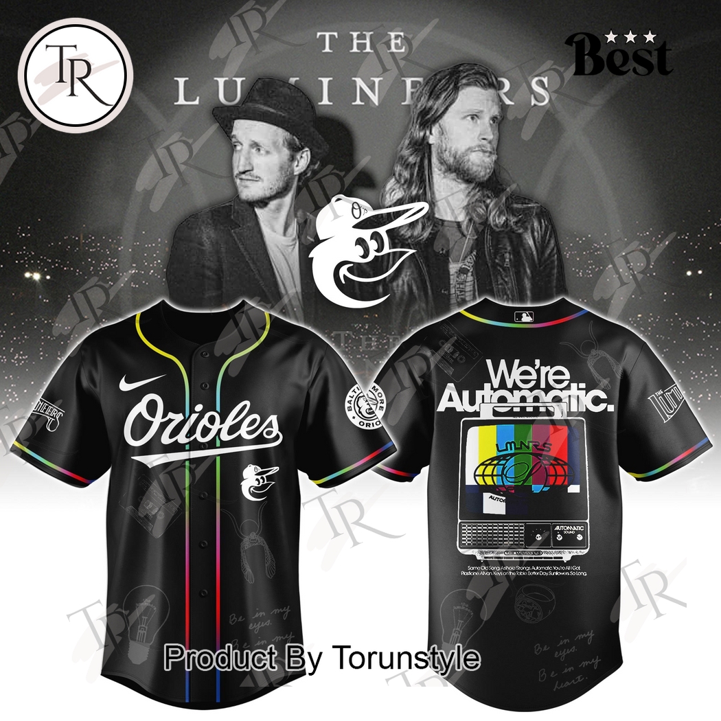 Baltimore Orioles X The Lumineers World Tour 2025 The Automatic Baseball Jersey Baltimore Orioles X The Lumineers World Tour 2025 The Automatic Baseball Jersey