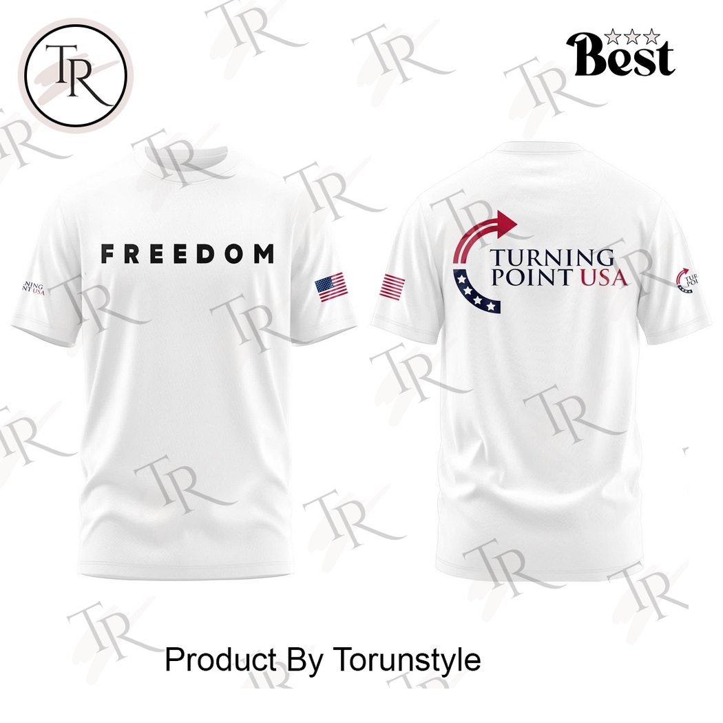Charlie Kirk - FREEDOM White Edition Ver 3 Hoodie Charlie Kirk - FREEDOM White Edition Ver 3 Hoodie