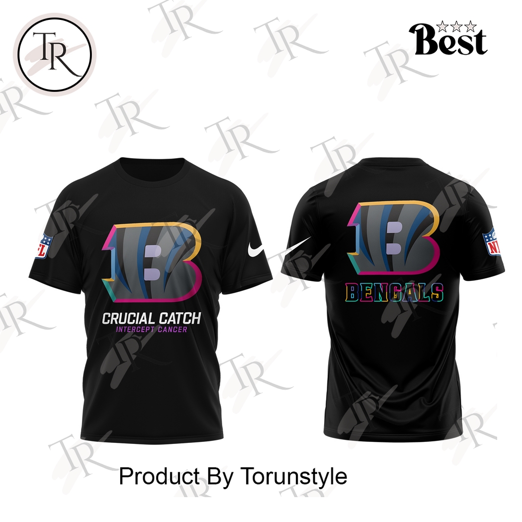 Cincinnati Bengals - Crucial Catch Black Edition Hoodie Cincinnati Bengals - Crucial Catch Black Edition Hoodie