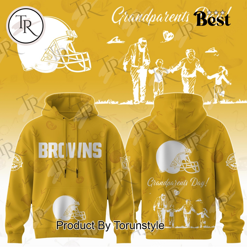 Cleveland Browns Grandparents Day 2025 Yellow Edition Hoodie Cleveland Browns Grandparents Day 2025 Yellow Edition Hoodie