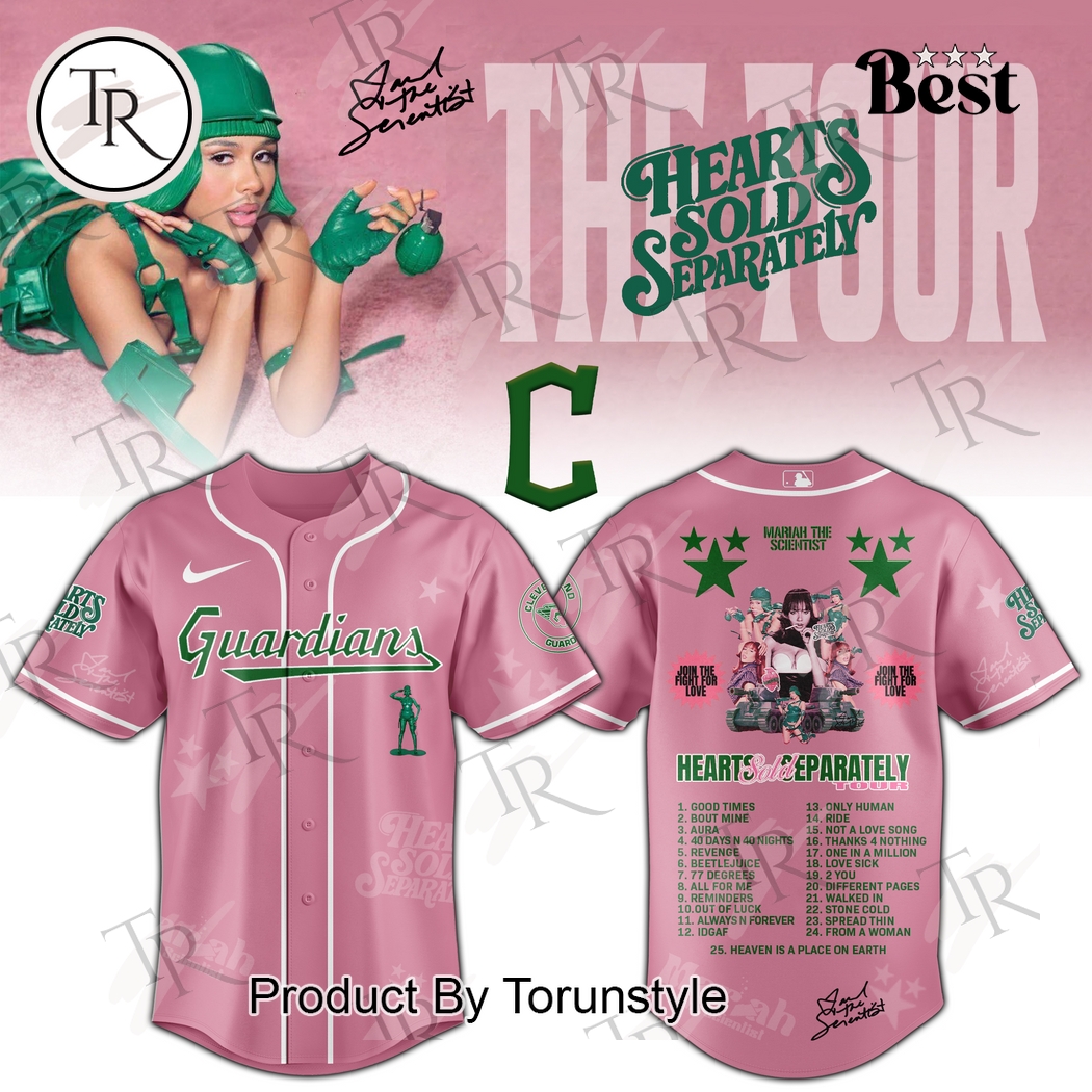 Cleveland Guardians X Mariah the Scientist Tour Hearts Sold Separately Baseball Jersey Cleveland Guardians X Mariah the Scientist Tour Hearts Sold Separately Baseball Jersey