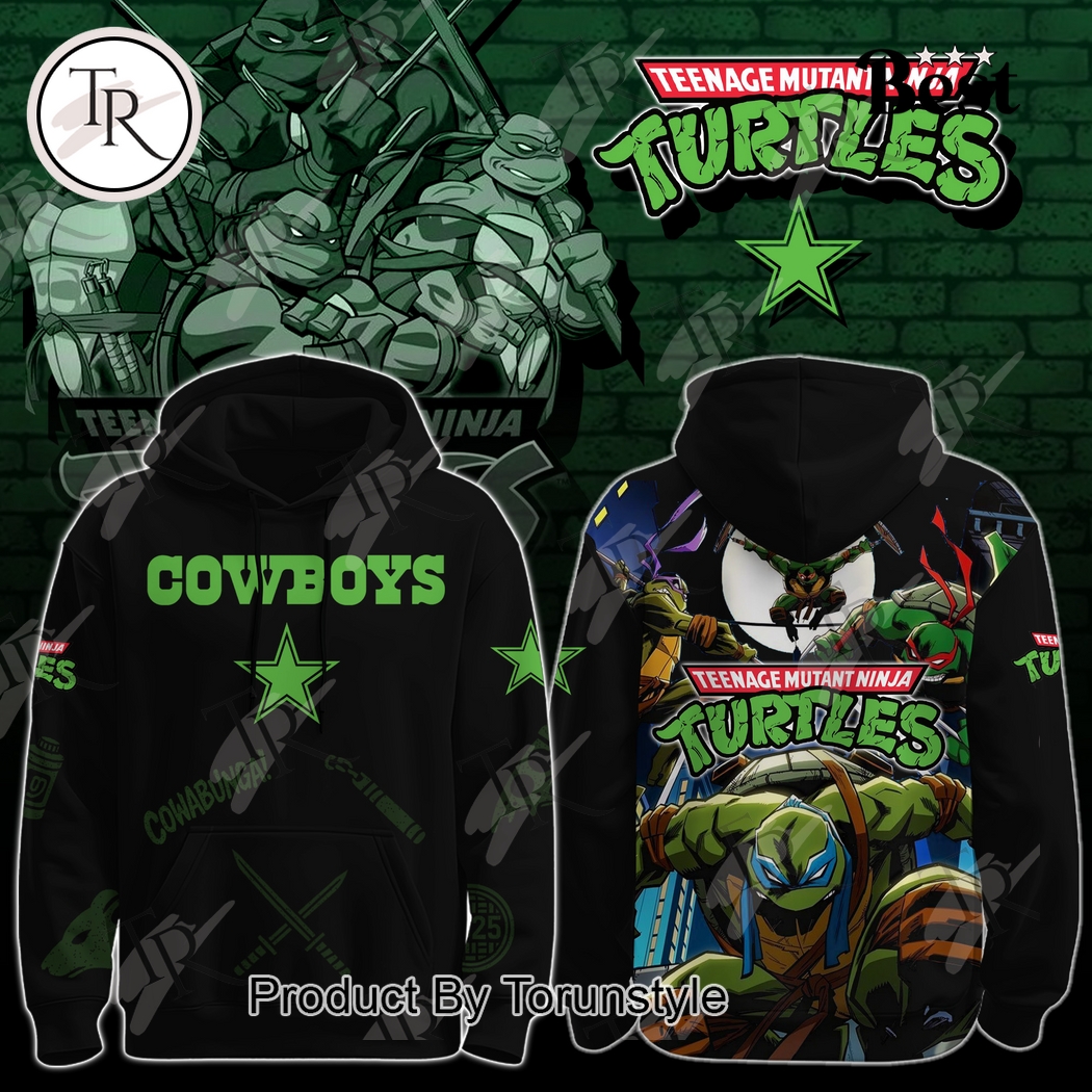 Dallas Cowboys X Teenage Mutant Ninja Turtles Black Edition Hoodie Dallas Cowboys X Teenage Mutant Ninja Turtles Black Edition Hoodie
