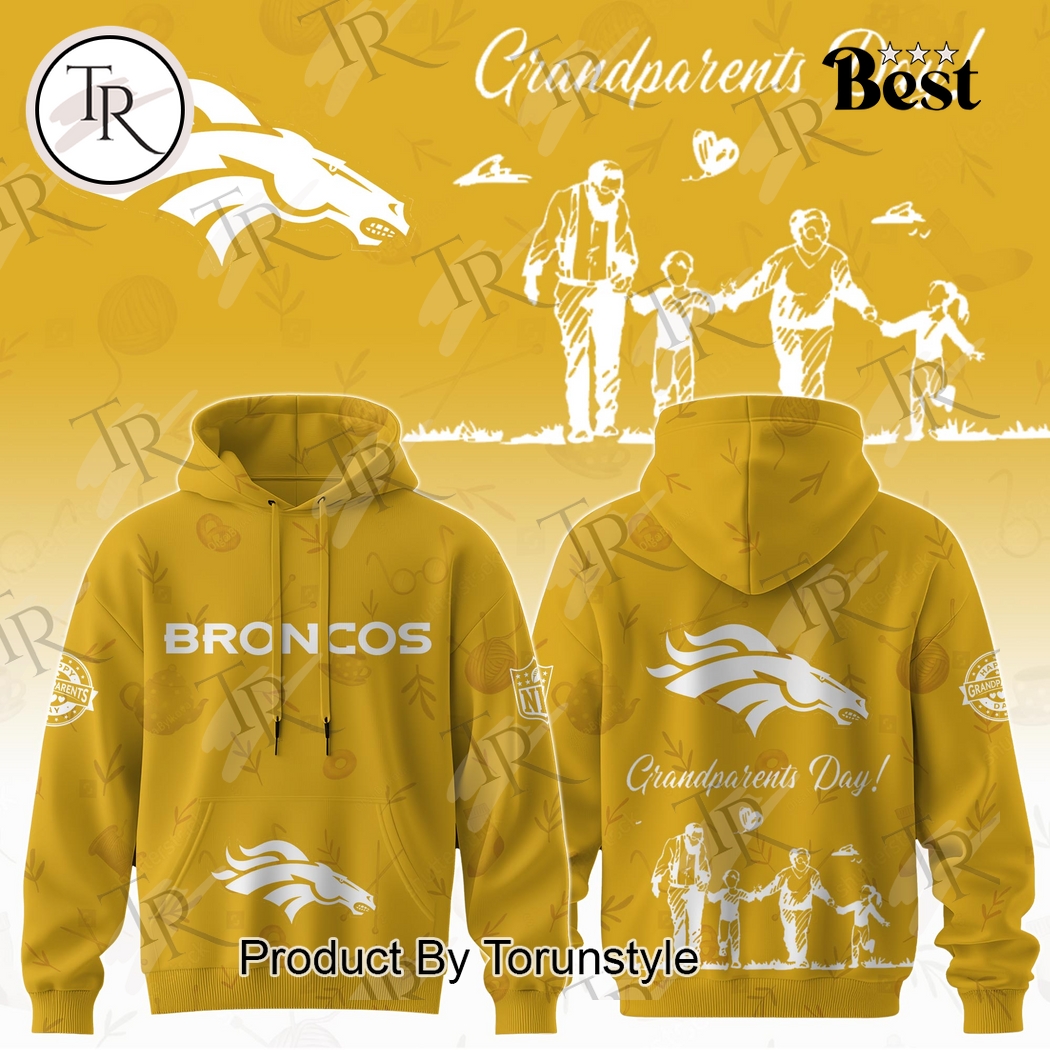 Denver Broncos Grandparents Day 2025 Yellow Edition Hoodie Denver Broncos Grandparents Day 2025 Yellow Edition Hoodie