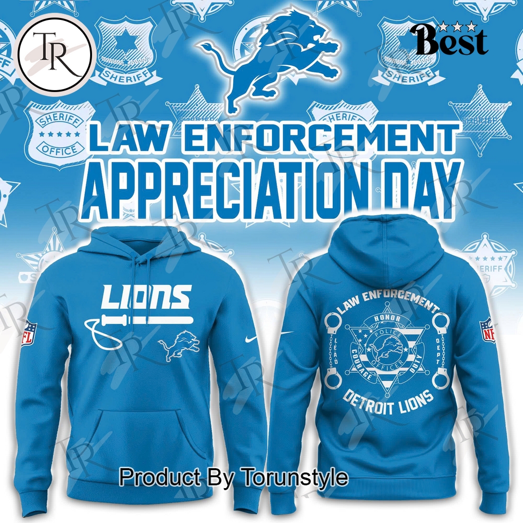 Detroit Lions X Law Enforcement Day 2025 Hoodie Detroit Lions X Law Enforcement Day 2025 Hoodie