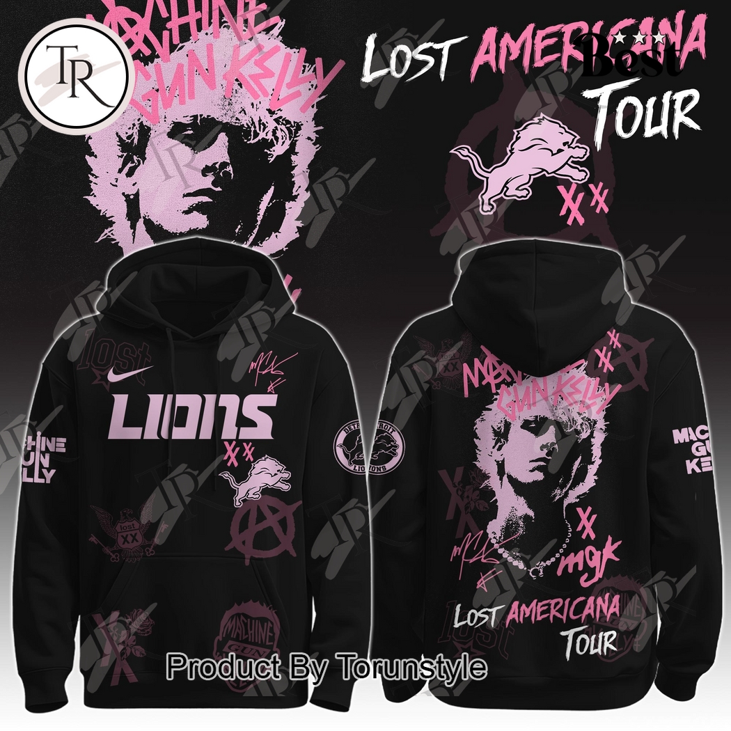 Detroit Lions X MGK Tour The Lost Americana 2025 Hoodie Detroit Lions X MGK Tour The Lost Americana 2025 Hoodie