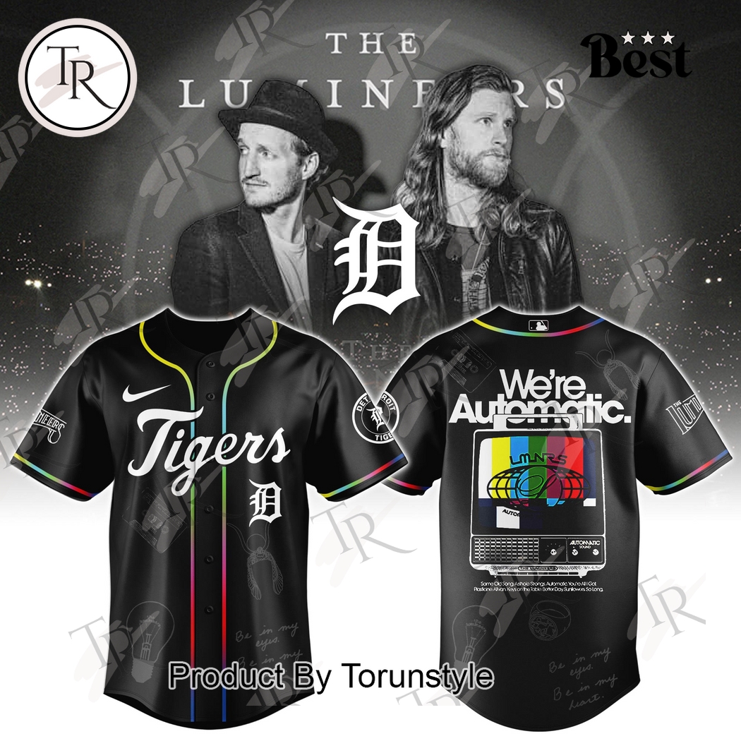 Detroit Tigers X The Lumineers World Tour 2025 The Automatic Baseball Jersey Detroit Tigers X The Lumineers World Tour 2025 The Automatic Baseball Jersey