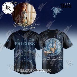 Atlanta Falcons X Laufey – Tour A Matter Of Time 2025 Navy Baseball Jersey