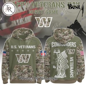 Washington Commanders – Happy Veterans Day Night Game 2025 Hoodie
