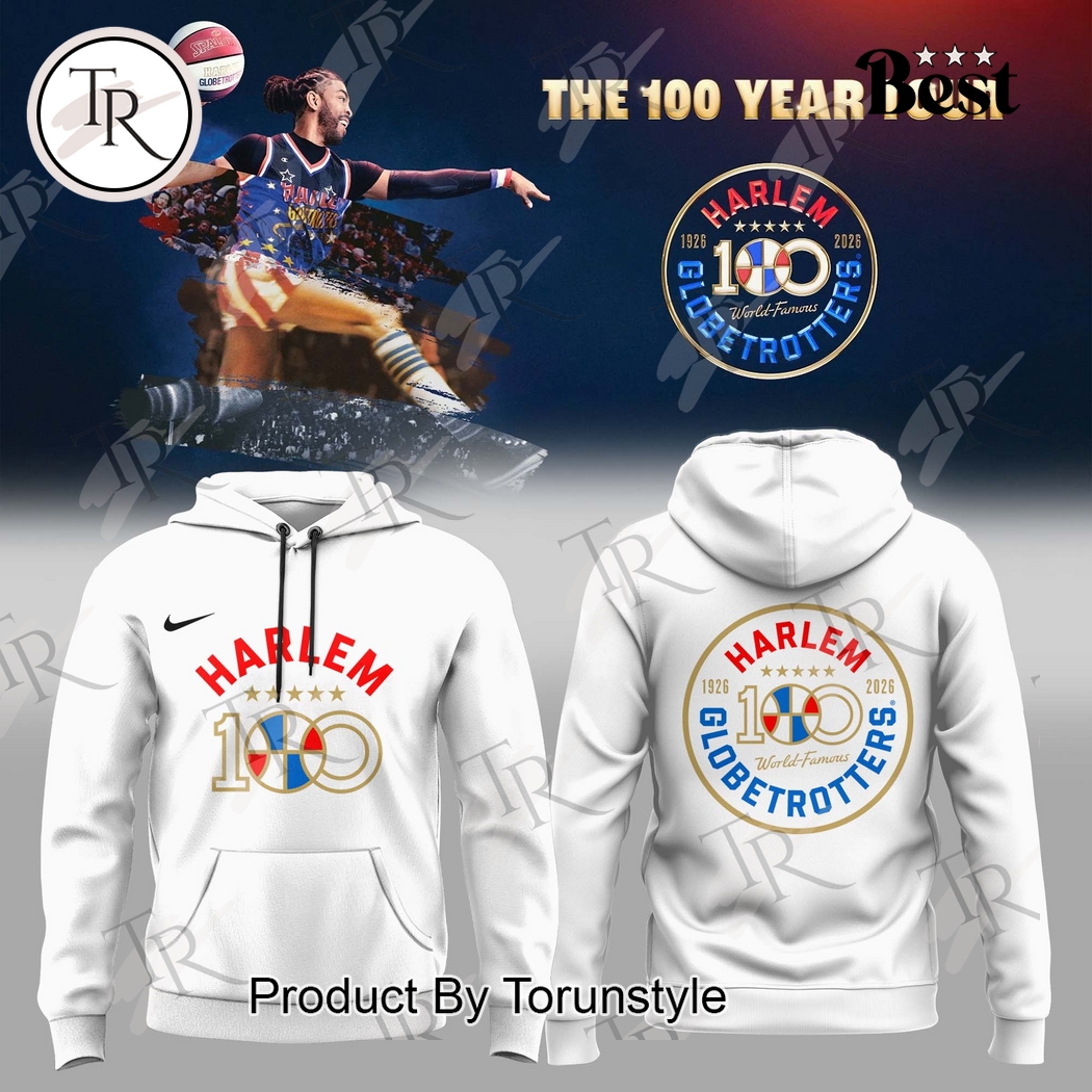 Harlem Globetrotters - The 100 Year Harlem Globetrotters White Edition Hoodie Harlem Globetrotters - The 100 Year Harlem Globetrotters White Edition Hoodie
