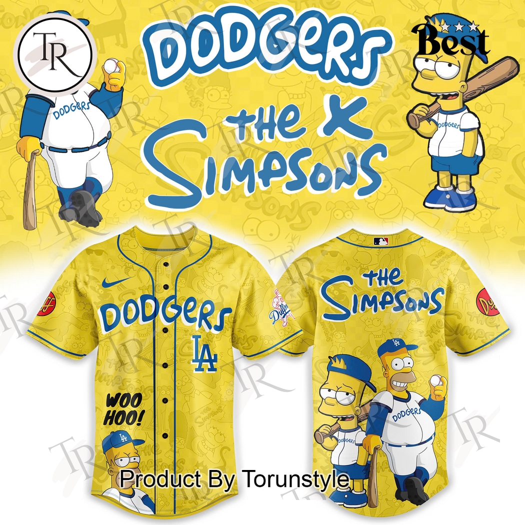 Los Angeles Dodgers The Simpsons Heritage 2025 Baseball Jersey - Yellow Los Angeles Dodgers The Simpsons Heritage 2025 Baseball Jersey - Yellow