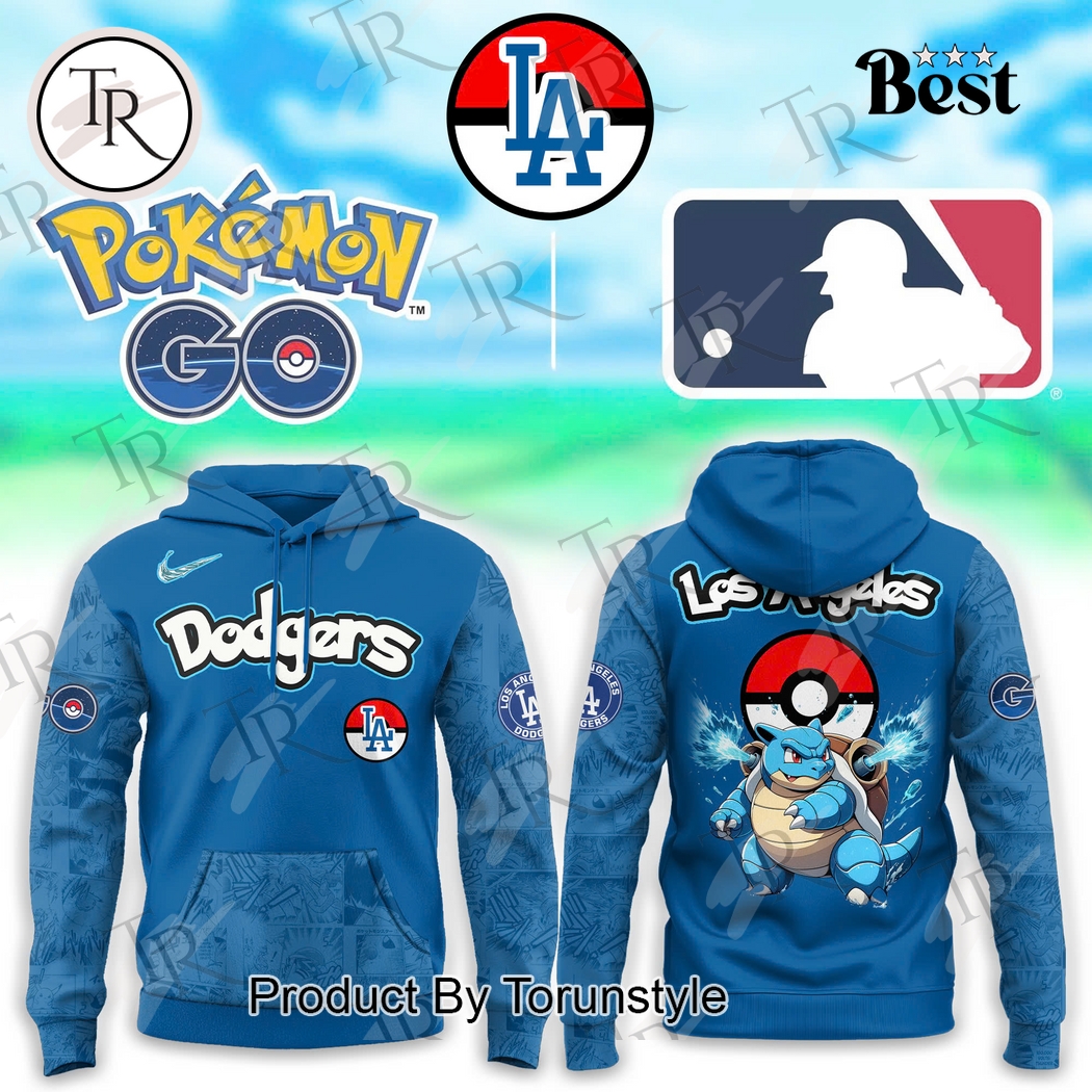 Los Angeles Dodgers x Blastoise Pokemon Go 2025 Hoodie Los Angeles Dodgers x Blastoise Pokemon Go 2025 Hoodie