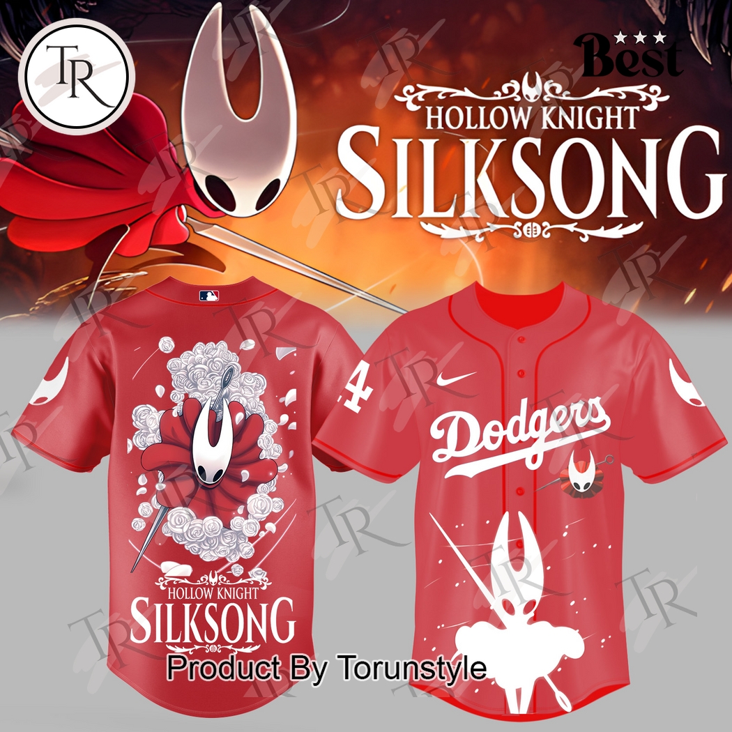 Los Angeles Dodgers X Hollow Knight - SILKSONG Red Baseball Jersey Los Angeles Dodgers X Hollow Knight - SILKSONG Red Baseball Jersey