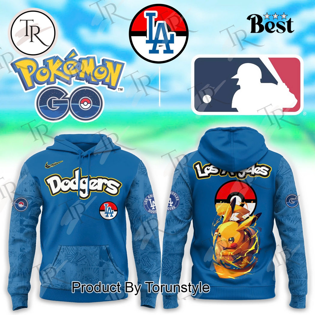 Los Angeles Dodgers x Pikachu Pokemon Go 2025 Hoodie Los Angeles Dodgers x Pikachu Pokemon Go 2025 Hoodie