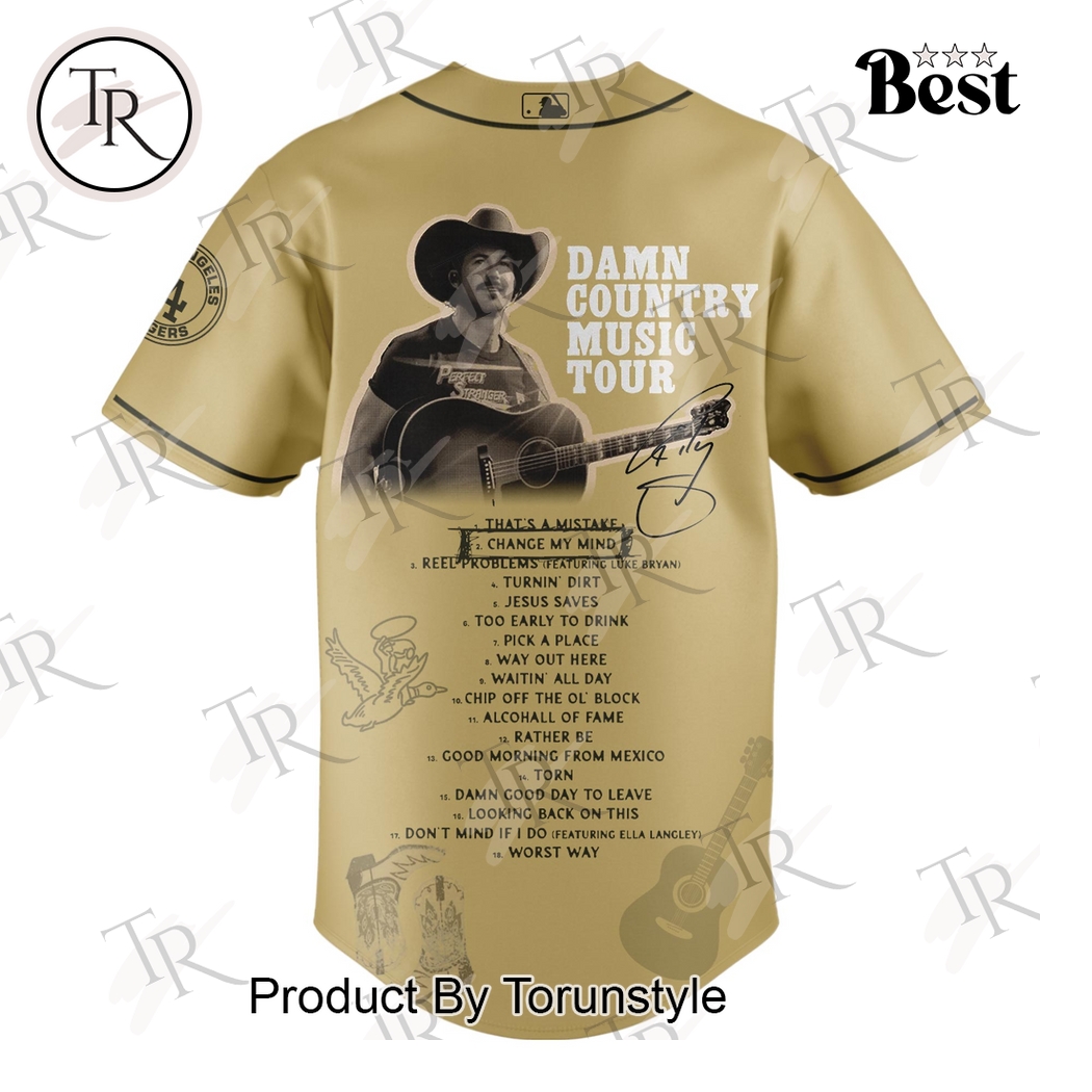 Los Angeles Dodgers X RILEY GREEN - Damn Country Music Tour Baseball Jersey Los Angeles Dodgers X RILEY GREEN - Damn Country Music Tour Baseball Jersey