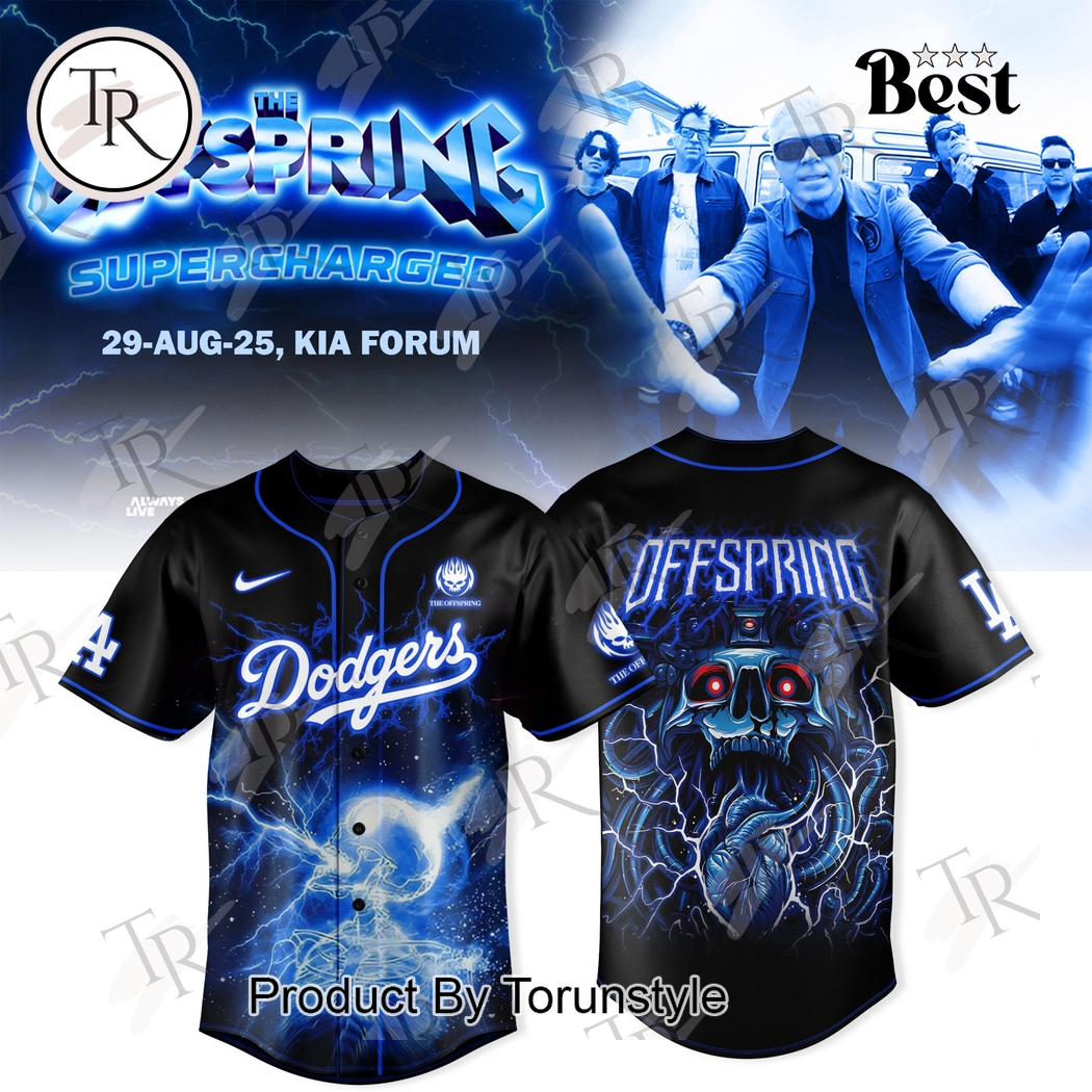 Los Angeles Dodgers X The Offspring Tour 2025 SUPERCHARGED Worldwide in '25 Baseball Jersey Los Angeles Dodgers X The Offspring Tour 2025 SUPERCHARGED Worldwide in '25 Baseball Jersey