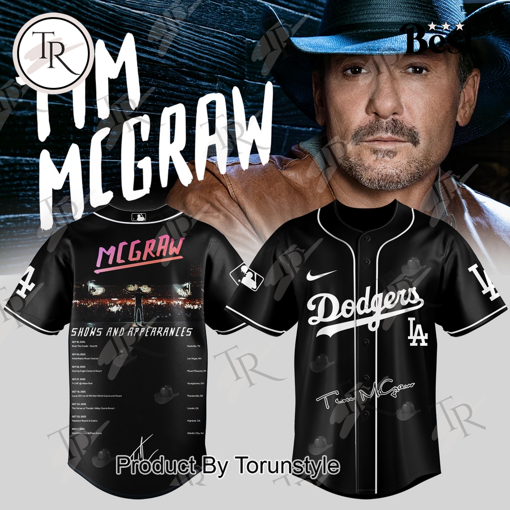 Los Angeles Dodgers X Tim McGraw Show And Appearances 2025 Baseball Jersey Los Angeles Dodgers X Tim McGraw Show And Appearances 2025 Baseball Jersey