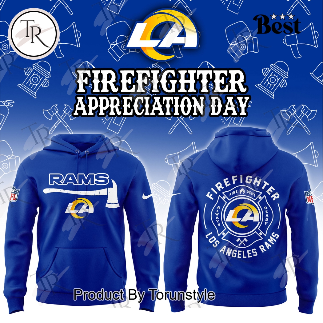 Los Angeles Rams X Firefighter Application Day 2025 Hoodie Los Angeles Rams X Firefighter Application Day 2025 Hoodie