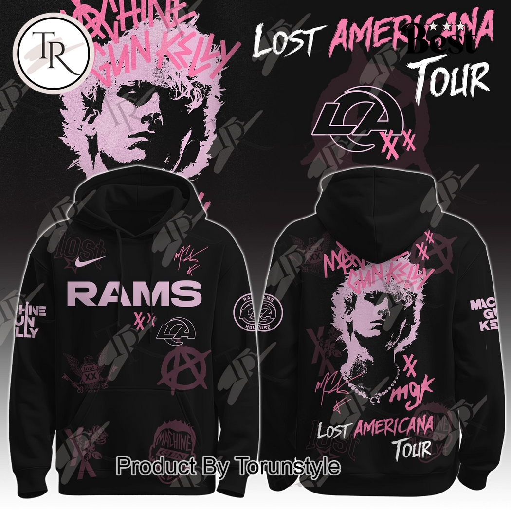 Los Angeles Rams X MGK Tour The Lost Americana 2025 Hoodie Los Angeles Rams X MGK Tour The Lost Americana 2025 Hoodie