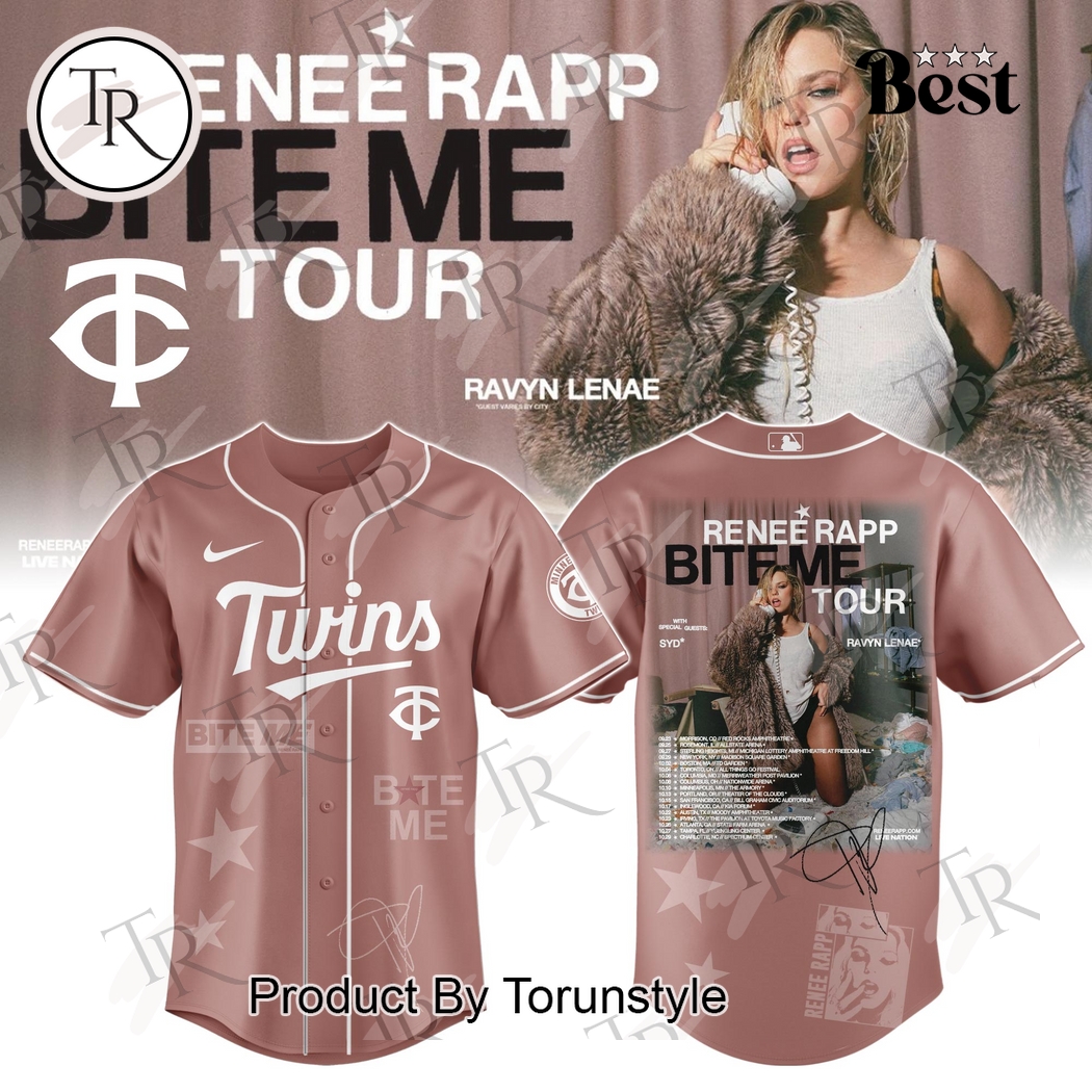 Minnesota Twins X Renee Rapp Bite Me Tour 2025 Baseball Jersey Minnesota Twins X Renee Rapp Bite Me Tour 2025 Baseball Jersey