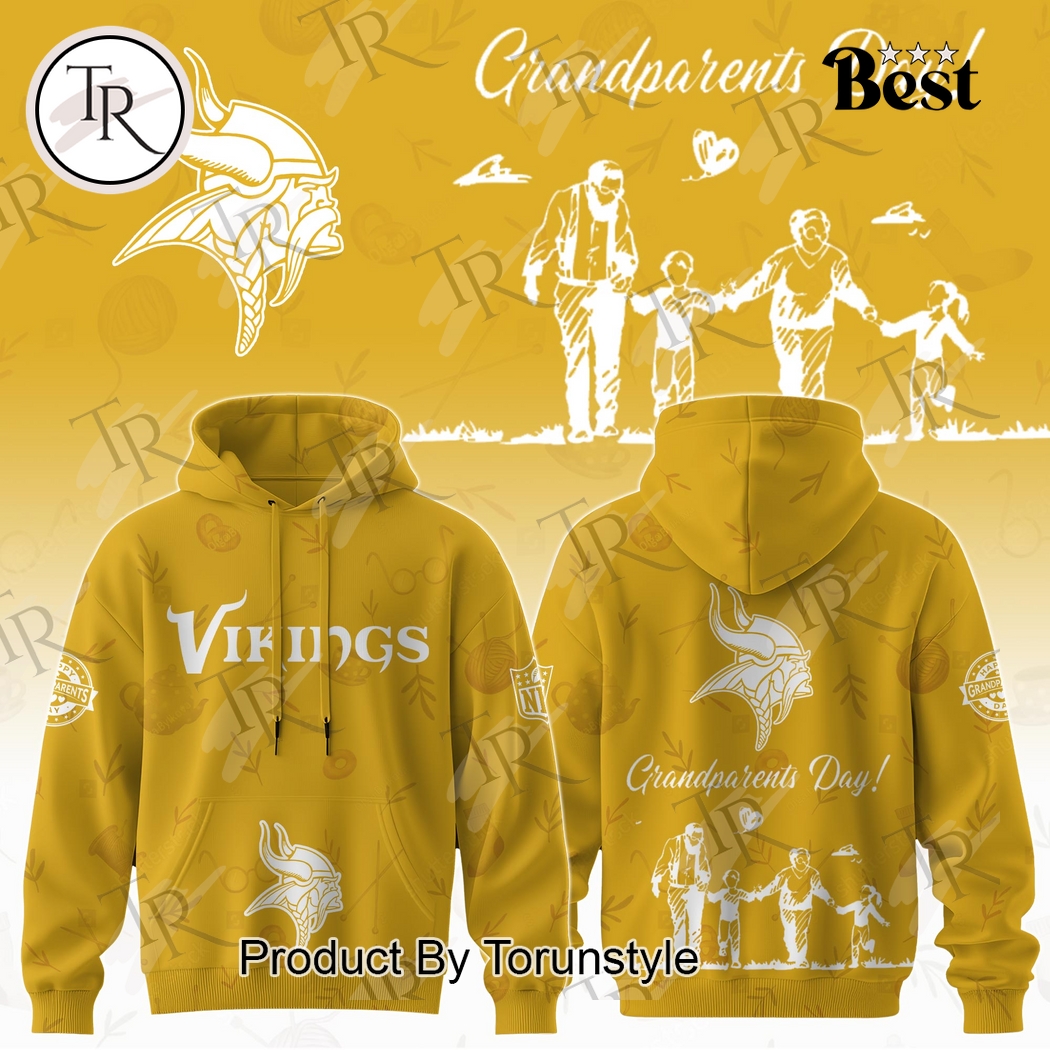 Minnesota Vikings Grandparents Day 2025 Yellow Edition Hoodie Minnesota Vikings Grandparents Day 2025 Yellow Edition Hoodie