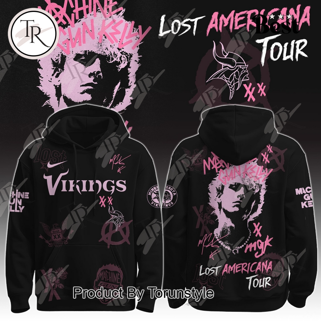 Minnesota Vikings X MGK Tour The Lost Americana 2025 Hoodie Minnesota Vikings X MGK Tour The Lost Americana 2025 Hoodie