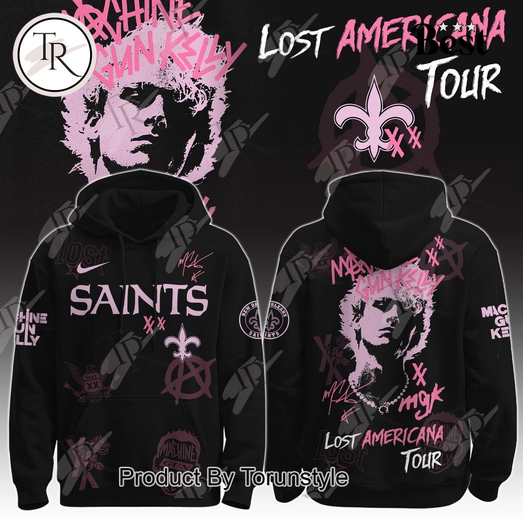 New Orleans Saints X MGK Tour The Lost Americana 2025 Hoodie New Orleans Saints X MGK Tour The Lost Americana 2025 Hoodie