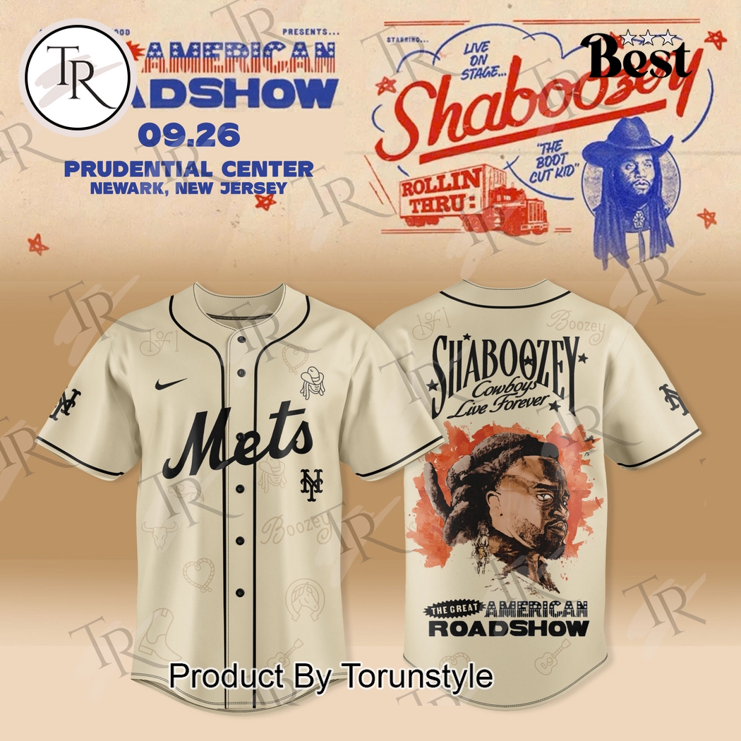 New York Mets X Shaboozey The Great American Roadshow 2025 Baseball Jersey New York Mets X Shaboozey The Great American Roadshow 2025 Baseball Jersey