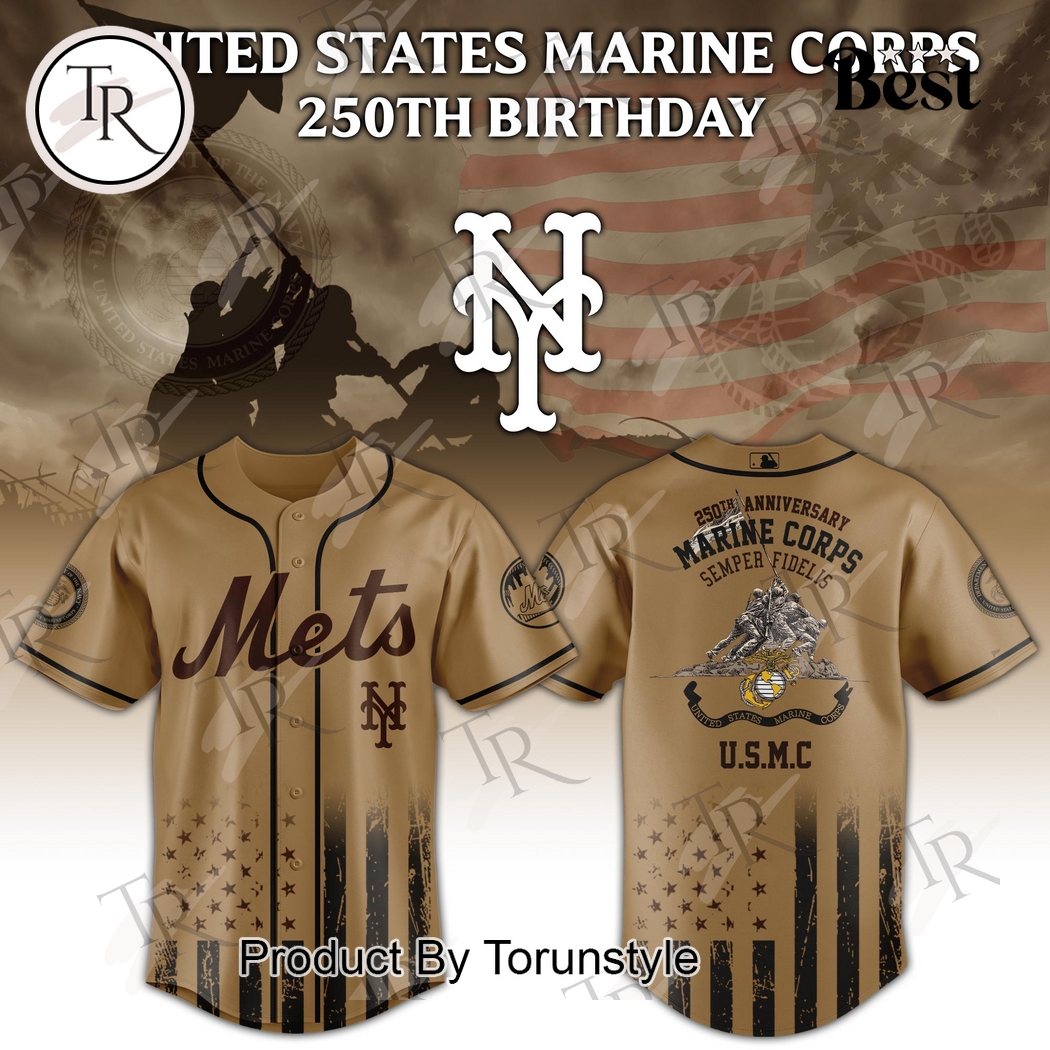 New York Mets X U.S. Marine Corps 250th Birthday Brown Edition 2025 Baseball Jersey New York Mets X U.S. Marine Corps 250th Birthday Brown Edition 2025 Baseball Jersey