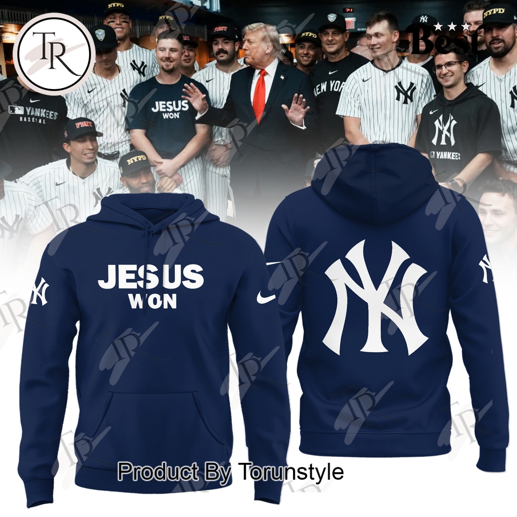 New York Yankees - Jesus Won Navy Edition Hoodie New York Yankees - Jesus Won Navy Edition Hoodie