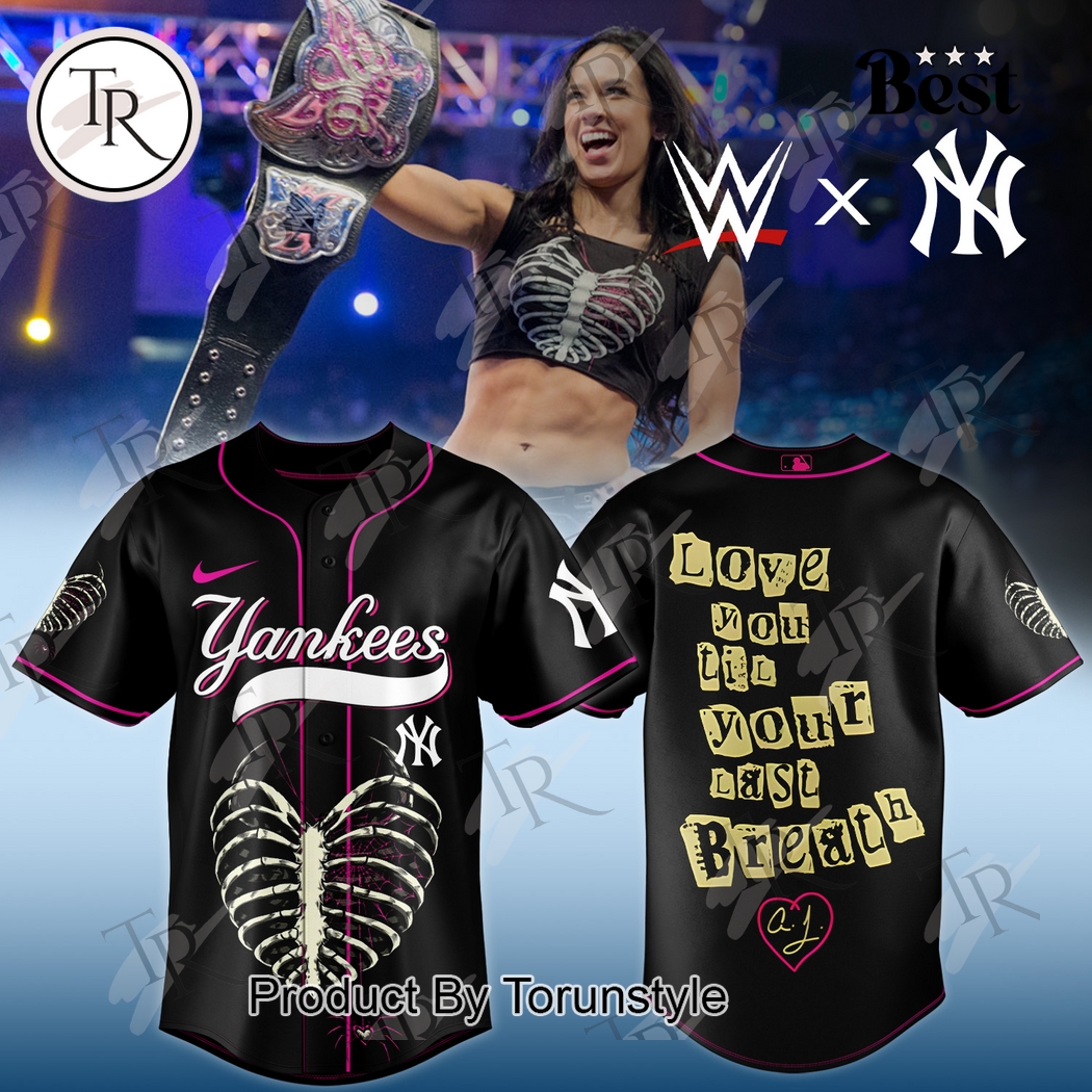 New York Yankees X AJ LEE HAS RETURNED Special Edition Baseball Jersey New York Yankees X AJ LEE HAS RETURNED Special Edition Baseball Jersey