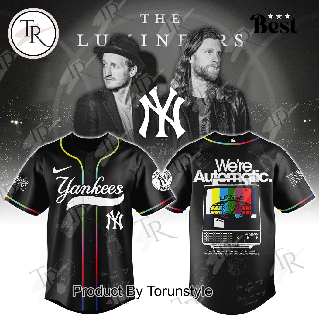 New York Yankees X The Lumineers World Tour 2025 The Automatic Baseball Jersey New York Yankees X The Lumineers World Tour 2025 The Automatic Baseball Jersey